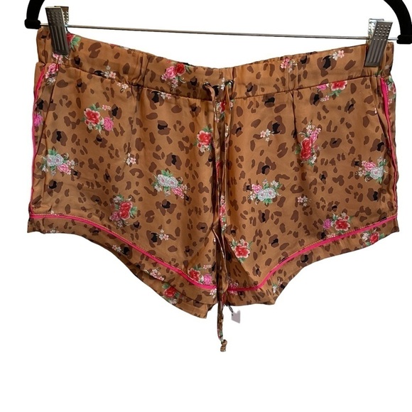 Plush Apparel 3 piece Satin Pajama & Eye Mask Set Florals and Animal Print NWT - Picture 11 of 15